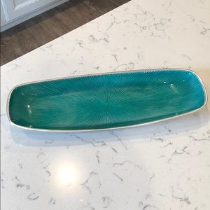 Teal decorative tray